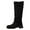 Black, variant on Fashion Suede Mid Calf Boots for Women - Comfortable On Casual Booties with Heel and Warm for Fall and Winter