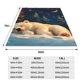 thumbnail image 3 of Pofeuu Starry Sky Sleep White Bear Print Ultra-Soft Micro Fleece Blanket,for Bed Or Sofa,All Season Throw Blankets Flannel Blanket-50"x40", 3 of 7