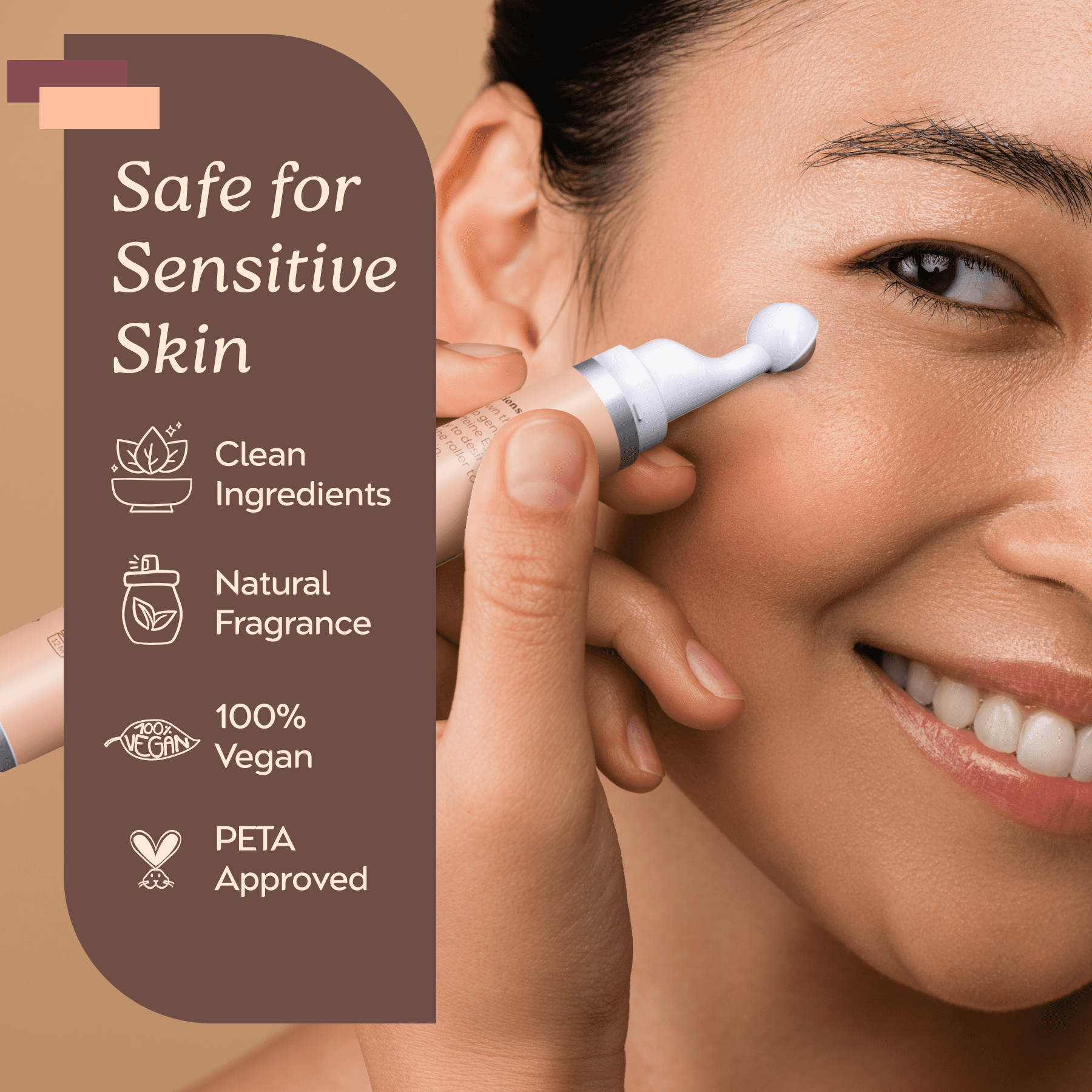 Tree To Tub Caffeine Eye Cream - Under Eye Brightener for Dark Circles, Eye Roller for Puffy Eyes, Puffiness and Bags 0.5 oz