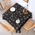 thumbnail image 2 of Black Gothic Sun Moon Eye Pattern Square Tablecloth,Waterproof Square Table Cover,Wipeable Spillproof Washable Table Cover for Home Kitchen Party Decor 42"X42"(107x107cm), 2 of 6