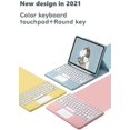 thumbnail image 2 of 2021 Ipad Pro 12.9 5th 4th 3rd Generation Touch Keyboard Case With Bluetooth Mouse Cute Round Key Color Keyboard Touchpad Detachable Trackpad Keyboard, 2 of 5