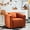 Orange, variant on Bonzy Home Swivel Chair with Plump Pillow, Modern Velvet Accent Chair for Living Room Bedroom, Comfy Round Armchair, Beige
