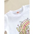 thumbnail image 5 of Bagilaanoe 2Pcs Toddler Baby Girl Long Pants Set Print Short Sleeve T Shirt Tops + Flare Trousers 6M 12M 18M 24M 3T 4T 5T Kids Summer Casual Outfits, 5 of 8