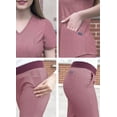 thumbnail image 5 of Adar Pro Heather Core Classic Scrub Set For Women - Tailored V-Neck Scrub Top & Tailored Yoga Scrub Pants, 5 of 7