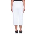 thumbnail image 2 of Alfred Dunner Womens Petite Twill Buttoned Hem Capri Pant, 2 of 6