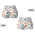 thumbnail image 3 of Sigee Cartoon Animals Print Women's High Waist Workout Shorts - Squat Proof, Tummy Control, Yoga and Gym Activewear-, 3 of 9
