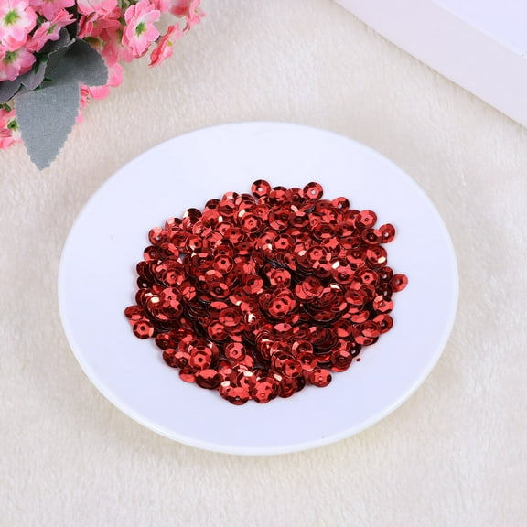 Raindrops 1000Pcs Red Round Diy Sequins For Crafting Glitter And Embellishments