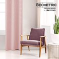 thumbnail image 2 of Cortinas opacas Deconovo con estampado geométrico laminado, aislantes térmicos y ahorro de energía, paneles opacos para ventanas, rosa coral/línea geométrica, 42 x 95 pulgadas, para el hogar, 2 of 6