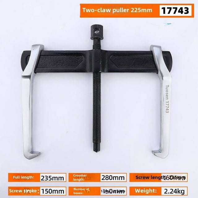 Professional 2-Jaw Bearing Separator Puller Tool, 225mm Beam Disassembler for Machinery Repair, Heavy-Duty Wheel Extractor with Secure Grip Design, Durable Construction, Compact & Easy to Use,