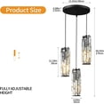 thumbnail image 3 of ZXNYH 3 Light Chrome Pendant Lighting Modern Pendant Light, Mini Crystal Chandeliers,Adjustable Pendant Light Fixture for Kitchen Island Dinning Room Bedroom (Chrome 3-Light), 3 of 7