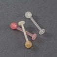 thumbnail image 3 of Tongue Ring with Flat bottom Flexi Barbell Glow in the Dark 14G, 3 of 4
