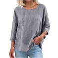 thumbnail image 4 of Tauxra Womens Tops, Short Sleeve Tops with Mesh Detail and V Neck for Summer, Casual Soft Daily Wear, T-Shirt Made From Breathable Polyester Fabric, 4 of 7