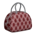 thumbnail image 1 of Geometric Plaid Lunch Tote – Abstract and Moroccan-Inspired Checkered Pattern, Insulated and Reusable Lunch Box with Fashionable Flair, 1 of 6