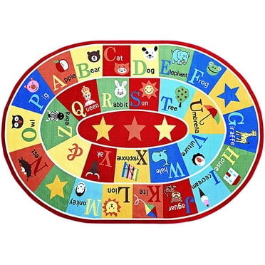 Mybecca Kids Rug Alphabet Puzzle 3' X 5' ABC Learning Carpet (39