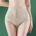 thumbnail image 6 of Kmdttou Panties for Women Pack Cotton Sexy Lace High Cut Panties Comfort Bikini Panty Stretch Underpants Breathable Ladies Briefs (Available in Plus Size) Beige-L, 6 of 8