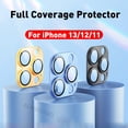 thumbnail image 2 of Protector de lente de cámara de cubierta completa para iPhone 13 14 Pro Max 12 Mini vidrio templado para iPhone 11 Pro Max Protector de cámara de Metal Tan Jianjun unisex, 2 of 2