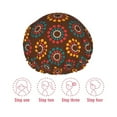 thumbnail image 6 of KLL 60s and 70s Aesthetic1 Pattern Shower Cap & Bath Cap for Women,Reversible Oversized Waterproof Shower Caps for all Hair Lengths,Elastic Reusable Bathing Hair Cap, 6 of 7