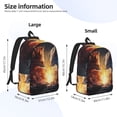 thumbnail image 3 of Yiaed Red And White Flame Fox Print Backpack, Premium Laptop Backpack, Travel Backpack for Women, Lightweight Backpacks, Comfortable Back Pack-Small, 3 of 5