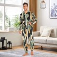 thumbnail image 4 of 1 Piece Adult Onesie Pajamas Cozy & Loose-Fit Sleepsuit Loungewear with Pockets Earthy Tones Camouflage Pattern Small, 4 of 7