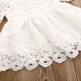 thumbnail image 4 of Robe Blanche d'Été à Manches Courtes en Dentelle avec Fermeture Éclair pour Bébé Fille, 4 of 6