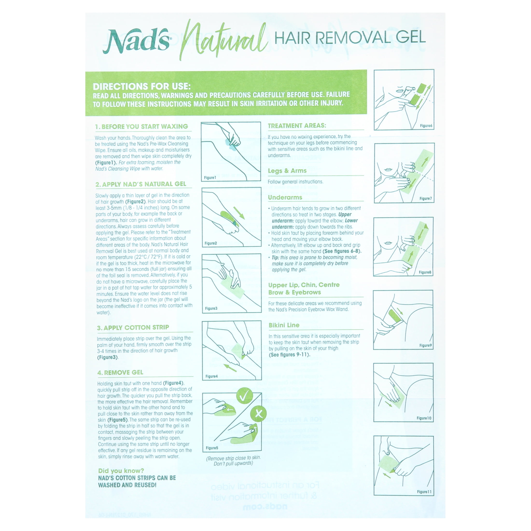 Nad's Natural Hair Removal Gel Wax Kit, 6 oz