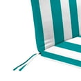 thumbnail image 5 of Jordan Manufacturing 74" x 22" Awning Turquoise Stripe Rectangular Outdoor Chaise Lounge Cushion with Ties, 5 of 11