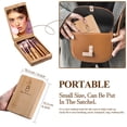 thumbnail image 4 of Set de brochas de maquillaje BS-MALL Travel Kabuki con funda de bambú, 14 unidades, 4 of 6