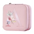 thumbnail image 2 of GOYDSY Simple Storage Jewelry Box, 26 Printed Letter Jewelry Organizer, Portable Storage Case for Rings, Earrings, and Necklaces, Stylish Jewelry Box Clearance Sales Today Deals Prime, 2 of 3