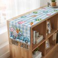 thumbnail image 6 of Table Runners 90 Inches Long Dress Scarves, Easter Farmhouse Coffee/Dining/Kitchen Table Runner for Living Room, Blue Truck Eggs Bunny Checkered Farmhouse 13x90 Inch, 6 of 9