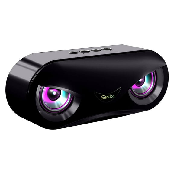 Nkmbld Home Audio Subwoofers M6LED-color Light Wireless Bluetooth Speaker Speaker Subwoofer High Volume Desktop Card Audio, Father's Day Gifts, Black