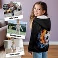 thumbnail image 3 of Xoenoiee Soccer Water Fire Print Full Zip Hoodies Sweatshirt for Boys Long Sleeve Fleece Hooded Jacket Active Pullover Tops Fall Clothes Outfits for Kids Youth Sportswear Sports Shirt, L, 3 of 7