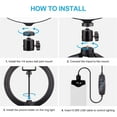 thumbnail image 5 of 10" Selfie Ring Light with Tripod Stand ,Dimmable Desktop LED Lamp Camera Ringlight with Wireless Remote Shutter for Live Stream/Makeup/YouTube Video, 5 of 5