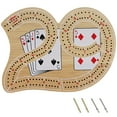 thumbnail image 2 of WE Games 29 Cribbage Set - Solid Wood  Board with Metal Pegs, 2 of 8