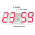 thumbnail image 4 of 3d Led Digital Clock Wall Deco Glowing Night Mode Adjastable Electronic Table Clock Wall Clock Decoration Living Room Led Clock, 4 of 5