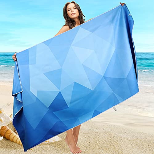 NEW Large Microfibre Beach Bath Towel Travel Sports Camping Fun Lightweight 