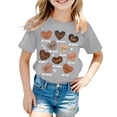 thumbnail image 1 of Camisole pour Femmes avec Soutien-Gorge Intégré Légère à Manches Longues Filles Enfants Décontractée Mode Imprimé Col Rond T-Shirt à Manches Courtes, 1 of 4