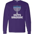 thumbnail image 3 of Inktastic Happy Hanukkah Menorah Long Sleeve T-Shirt, 3 of 5