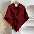 thumbnail image 2 of Dwellite Pashmina Shawl Wraps Women Knitted Shawls Wraps Cardigan Cape Wool Knitted Shoulder Top Sweater Shawl Scarf 2026 Wine, 2 of 7