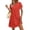 Red, variant on Womens Summer Casual Dresses 2026 Tulip Petal Short Sleeve Crew Neck Floral Print Dresses with Pockets 2XL