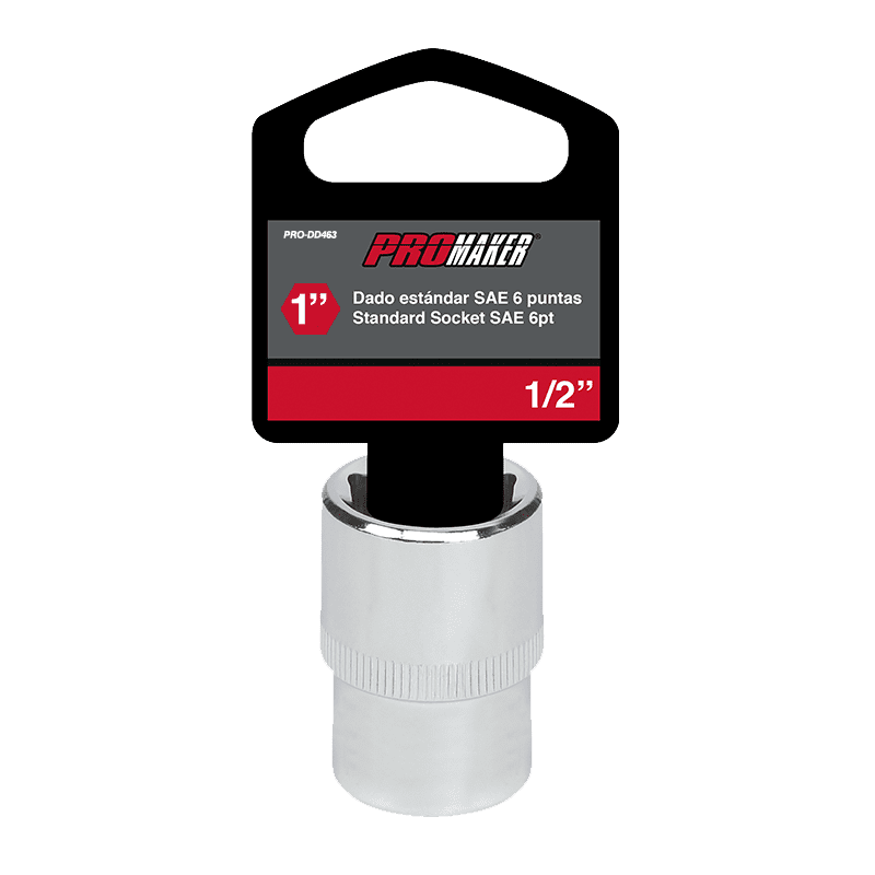  No 1 2 Dr Standard Socket Sae 6Pt 1 Promaker PRO DD463 Walmart
