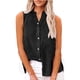 thumbnail image 3 of Vestidos Casuales Para Mujer, Blusas De Mujer De Moda Camiseta informal de verano para mujer, sin mangas, lisa, con cuello vuelto, 3 of 7