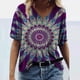 thumbnail image 1 of Puntoco Moda Mujer Verano Impreso Manga Corta Cuello V Camiseta Casual Tee tops Puntoco Puntoco-2065, 1 of 3