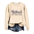 thumbnail image 4 of Tiweut Long Sleeve Sweatshirt for Women Hoodless Crewneck Sweatshirt Loose Pullover Letter Print Tops, 4 of 4