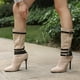 thumbnail image 5 of NECHOLOGY Botas Mujer Adulto Femenino Zapatos Botines mujer Zapatos de mujer Botas largas hasta el tobillo de moda Tacones gruesos Botas largas de gamuza plisadas por encima de la rodilla (Beige, 8), 5 of 7
