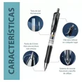 thumbnail image 4 of Pluma Lapicero Boligrafo Retractil Gel Tinta Negra 0.5mm 12p, 4 of 8