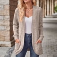 thumbnail image 4 of Cardigan Ouvert Décontracté à Manches Longues pour Femmes avec Poches, 4 of 9