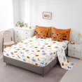 thumbnail image 3 of YST 7 Piece Bed in a Bag King Size Comforter Set Halloween Bedding Set,Black Bat Reversible Design Bed Set,Orange Happy Halloween Soft Microfiber Comforter with Sheet Set,All Season, 3 of 5