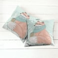 thumbnail image 6 of Ambesonne Animal Throw Pillow Cover 2 Pack, Hipster Fox Glasses, 20", Coral Mint Green, 6 of 7