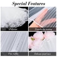 thumbnail image 4 of 3pcs Bouquet Wrapping Paper, 11in X 4.5 Yards for Each Pearl Edge Flower Packaging Fabric, (White), 4 of 5