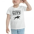thumbnail image 3 of I'm Told I love Horse Racing Cute Toddler T Shirts for Boys Girls (White, 3T), 3 of 5